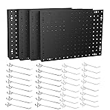 Heavy Duty 4 Panel Metal Peg Board with 32 Sturdy
