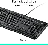 Logitech MK120 Keyboard and Mouse Combo USB Plug and Play Black UK Layout view 4