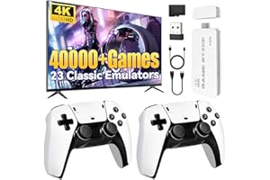 2025 Upgraded Retro Gaming Console Pro, 4K HDMI Video Game Consoles with 40,000+ Games & 23 Emulators, Plug and Play Video Ga