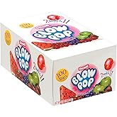 Charms Blow Pop Lollipops, Assorted Flavors, 100 Count, 4lb 1oz Box | Individually Wrapped, Dual Candy and Gum Suckers, Bulk Treats for Kids and Adults, Peanut Free, Kosher, Gluten Free
