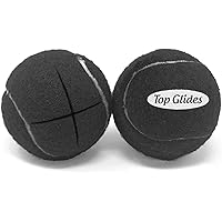 Top Glides Precut Walker Tennis Ball Glides (Black)