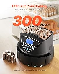 VEVOR Upgraded Coin Counter & Sorter, Coin Sorter