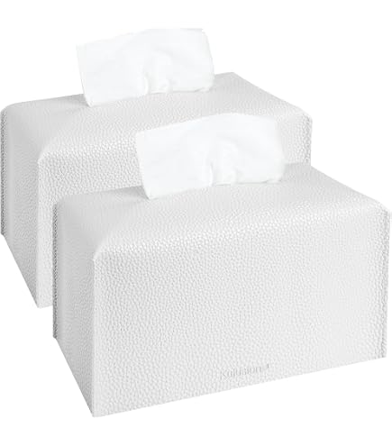 Housse Boîte à Mouchoirs GOODSDECO - Cuir Synthétique Beige - Format Rectangulaire 12.7x22.9x12.7cm - Déco Salon/Bureau