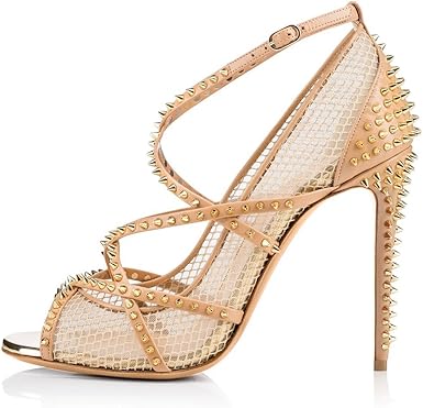 fishnet high heel shoes