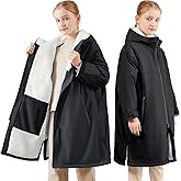 Swim Parka Kids Windproof Sherpa-Lined Unisex Parka Quick-dry Robe Coat for Kids Youth,Oversize Swimming Warm Jacket