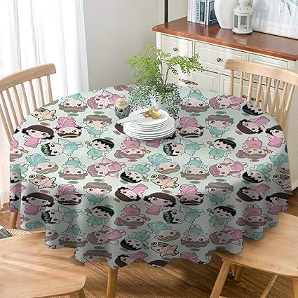 Amazon クリスマステーブルクロス 天使 ダイニングテーブルクロス 子供と猫 翼付き 子供 天国のファンタジー 赤ちゃん用 カートン 耐こぼれ 防水 テーブルカバー シーグリーン 乾燥ローズブラウン テーブルクロス オンライン通販