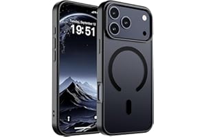 SUPFINE Magnetic for iPhone 17 Pro Case (Compatible with MagSafe)(Military Grade Drop Protection) Translucent Matte Shockproof with Anti-Fingerprint Phone Cover,Black