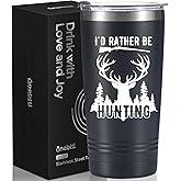Onebttl Hunting Gifts for Men, Hunter Gifts, 20oz Stainless Steel Insulated Tumbler with Lid for Hunting Lovers-Black
