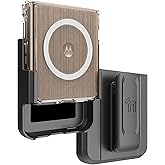 Nakedcellphone Clear Case and Belt Clip Holster Holder for Motorola RAZR Ultra 2025 Flip Phone - Compatible with MagSafe