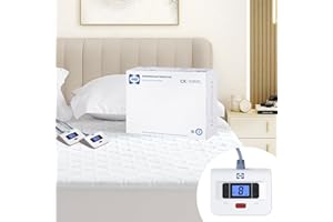 Sealy Heated Mattress Pad Cal King Size, Luxury Quilted Electric Bed Warmer with Dual Controller 10 Heat Settings & Auto Off 