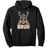 Bruh Deer Funny Deer Hunting Camo Hat Youth Kids Season Pullover Hoodie