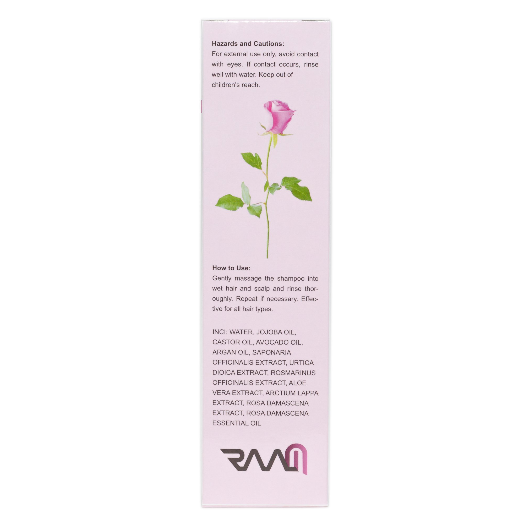 RAAM Hair Growth Accelerating Shampoo with Bulgarian Rose - Lab Test and Certified 100% Natural Product (100 ml)