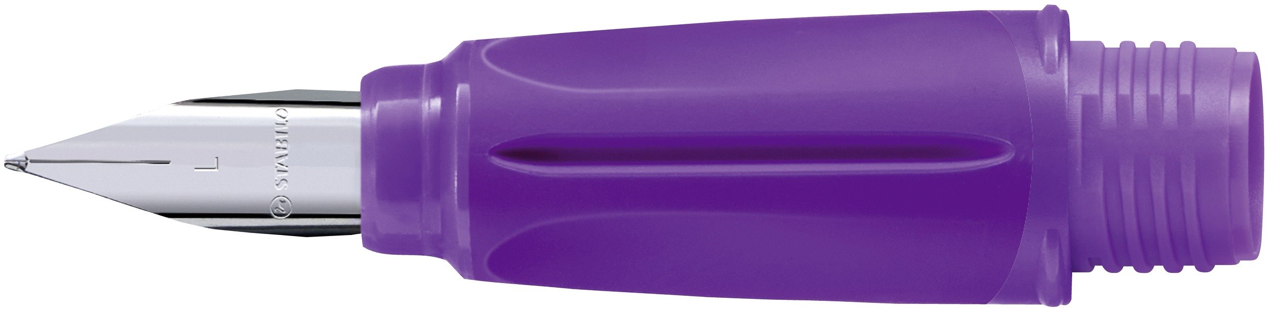 Ergonomic School Fountain Pen - STABILO EASYbuddy - Grip - Left-handed pen - L Nib - purple/magenta