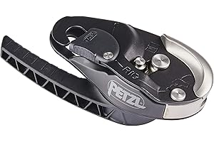 PETZL, Descender Rig Black, Compact self-Braking Descender
