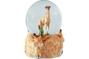 Water Globe - Giraffe from Deluxebase. Snow Globe Animal Decor with Giraffe Figurine. Glass Glitter Globe with Resin Figurines and Molded Base. Great Home Decorations, Novelty Decor and Giraffe Gifts.