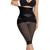 RDSIANE High Waist Shapewear Tummy Control Criss-Cross Body Shaper For Women Capri Butt Lifting Shapewear