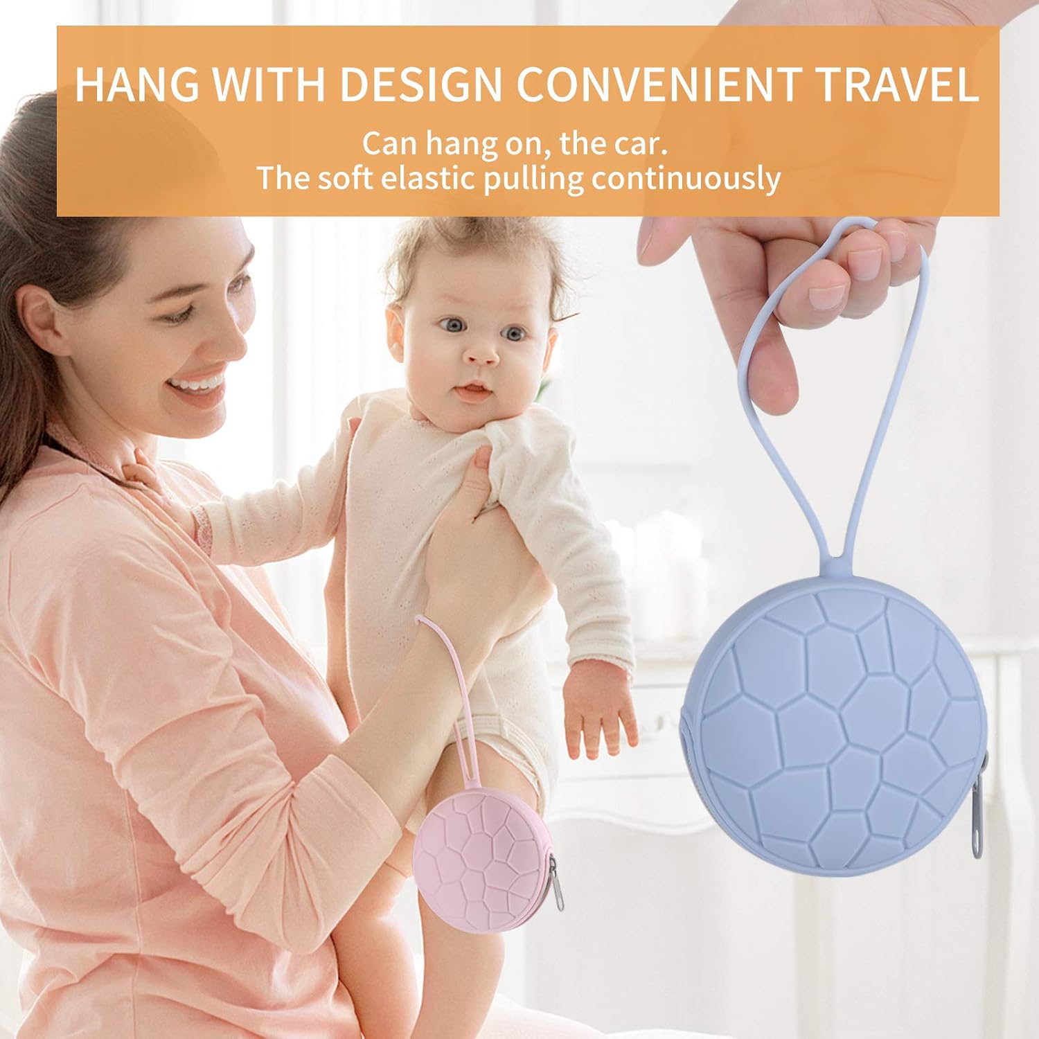 Vicdozia Silicone Pacifier Holder Case for Diaper Bag Home Travel Outdoor Activities(Army Green) : Baby