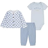 HUGGIES unisex-baby Bodysuit, Sweater and Pants 3-piece Outfit Set