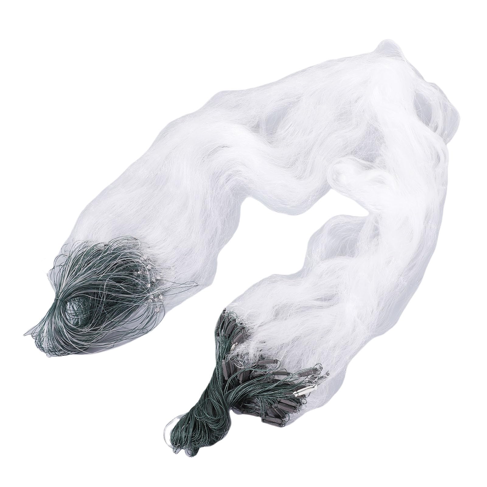 AUNMAS 50m/1.5m 3 Layers Fishing Net, Nylon Saltwater Fishing Hand Throw Cast Bait Trap Net Nesh Gill Spin Outdoor Thread Tool with Float Accessories(3 Finger)