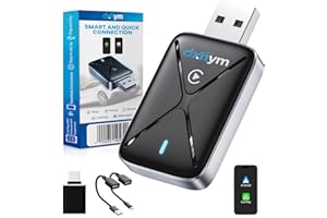 OXNYM Wireless CarPlay for iPhone & Android Auto Adapter – 2026 Upgrade Converts Wired to Wireless 2 in 1 Plug and Play Adapt