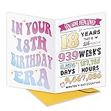 UUEFKTN Cute Happy 18 Year Old Birthday Card Gift