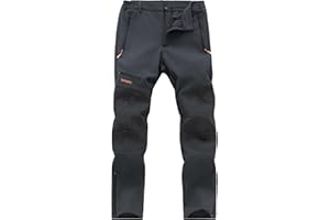 Postropaky Mens Hiking Snow Ski Pants Waterproof Outdoor Insulated Softshell Pants Snowboard Zipper Bottom Leg