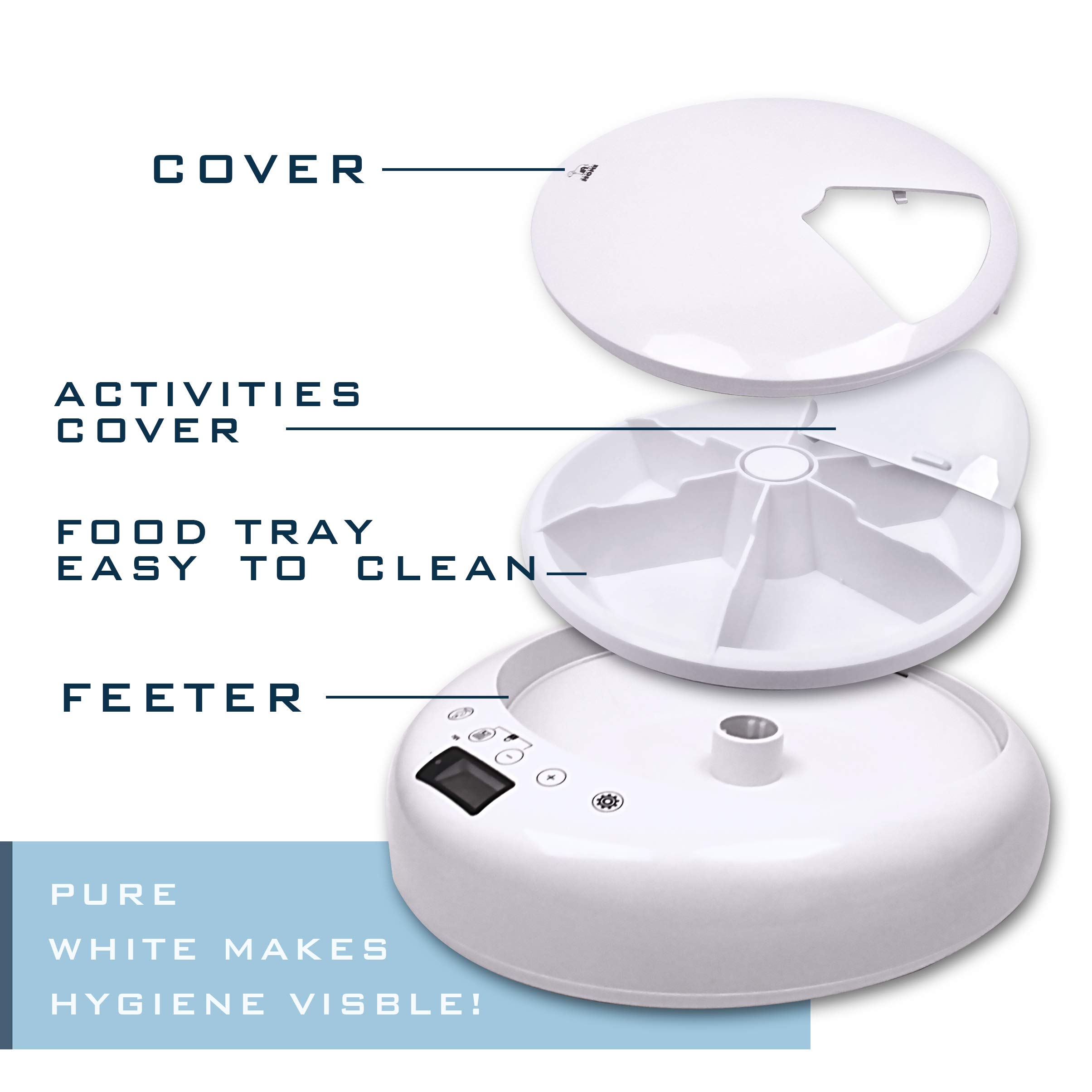 Athorbot Automatic Pet Feeder For Medium Small Cat Dog 6 Meal