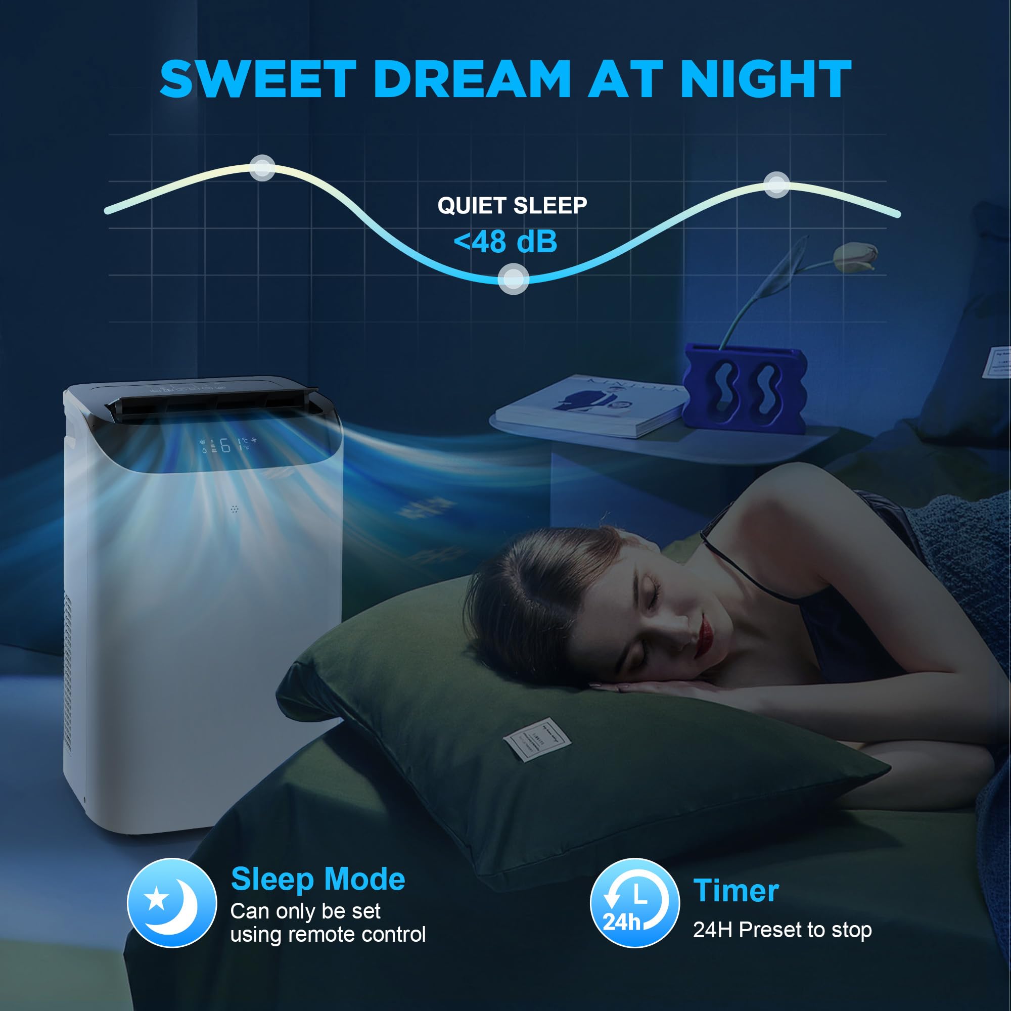 Mua 12000 BTU Portable Air Conditioners with Remote Control, 3-in-1 ...