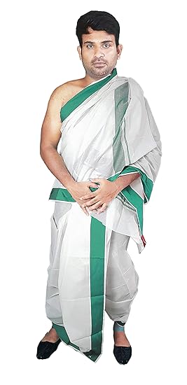 Men's Cotton Panchakacham Dhotis with Angavastram-2inch border (2inch thilana_fancy_dhoti-10x6_2inch_thilana_fancy-d5)