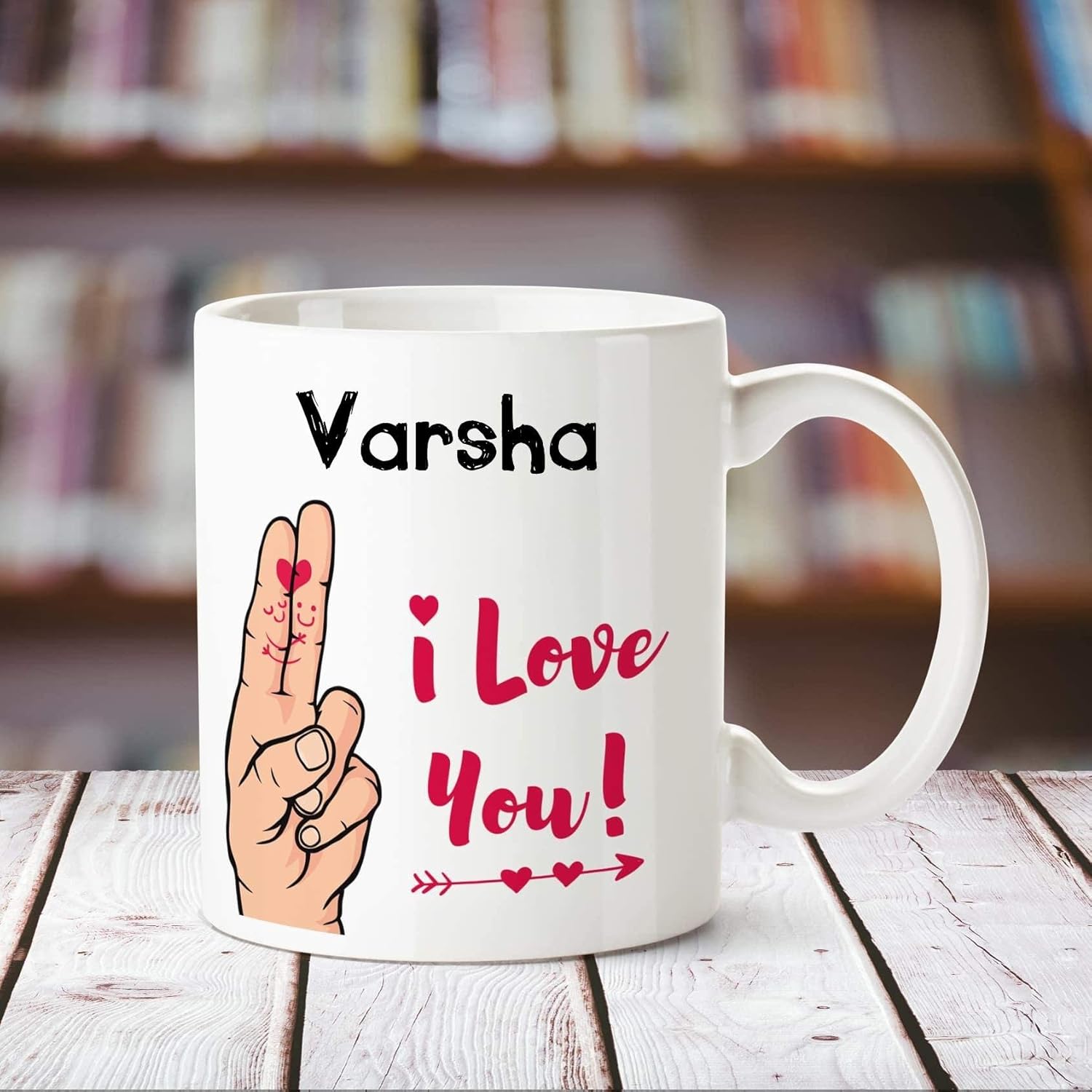Buy Huppme I Love You Varsha Printed Personalized Coffee Mug 350