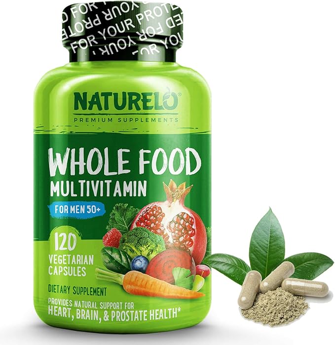 NATURELO Whole Food Multivitamin for Men 50+ with Natural Vitamins