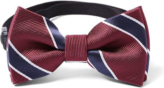 Amazon エムエイチエー M H A Style 蝶ネクタイ 子供用 ストライプ 簡単装着 ボウタイ キッズ 男の子 男子 全10色 A ワイン フォーマル 通販