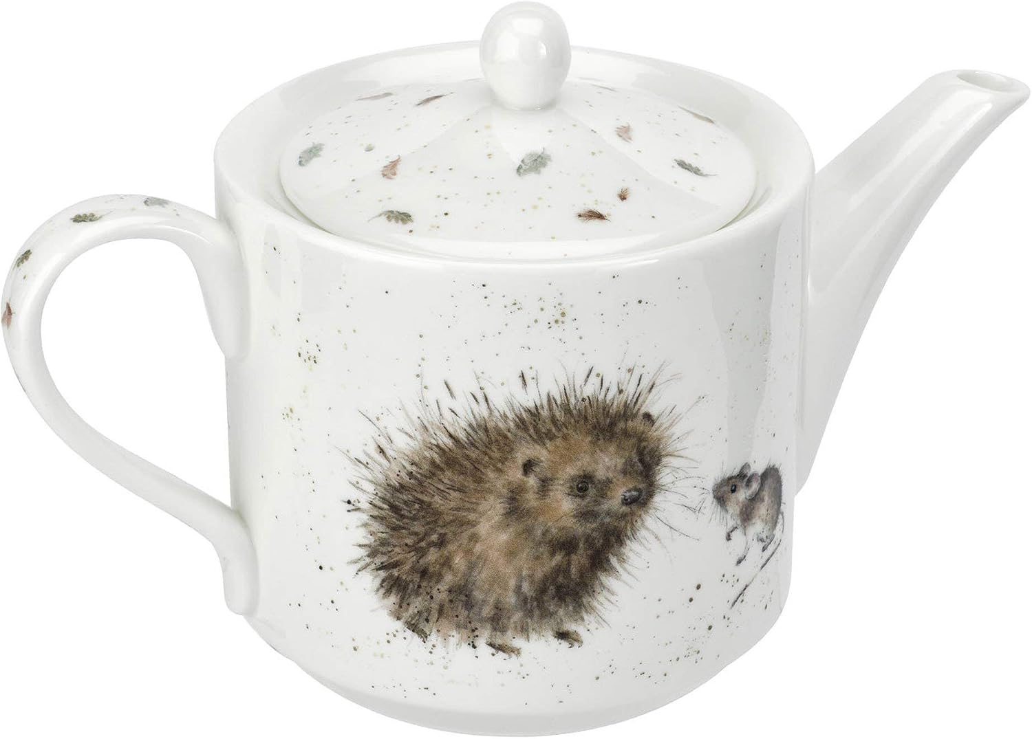 RW WN4090-XT Royal Worcester Wrendale Designs China One Pint Tea Pot-Hedgehog and Mouse, Ceramic, White, Default Title - Image 4