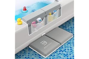 Benicci Comfortable Bath Kneeler and Elbow Kneeling Rest Pad for Baby Bathing Parents - Painless Foam Mat with Toy Organizer Pockets - Quick Drying, Foldable, Non-Slip for Baby and Toddler Bathing