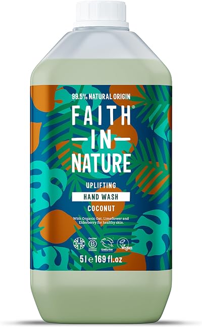 Faith In Nature Coconut Hand Wash 5L Refill Vegan No SLS Parabens