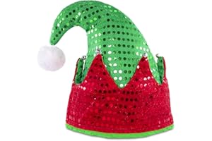 WTTORDE Elf Hat Felt Elf Hat with Jingle Bells Santa Hats Hat Great Holiday Party Costume New Year Gift Ideas and Accessory