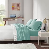 Amazon.com: Intelligent Design Cotton Blend Jersey Knit Bed Sheet ...