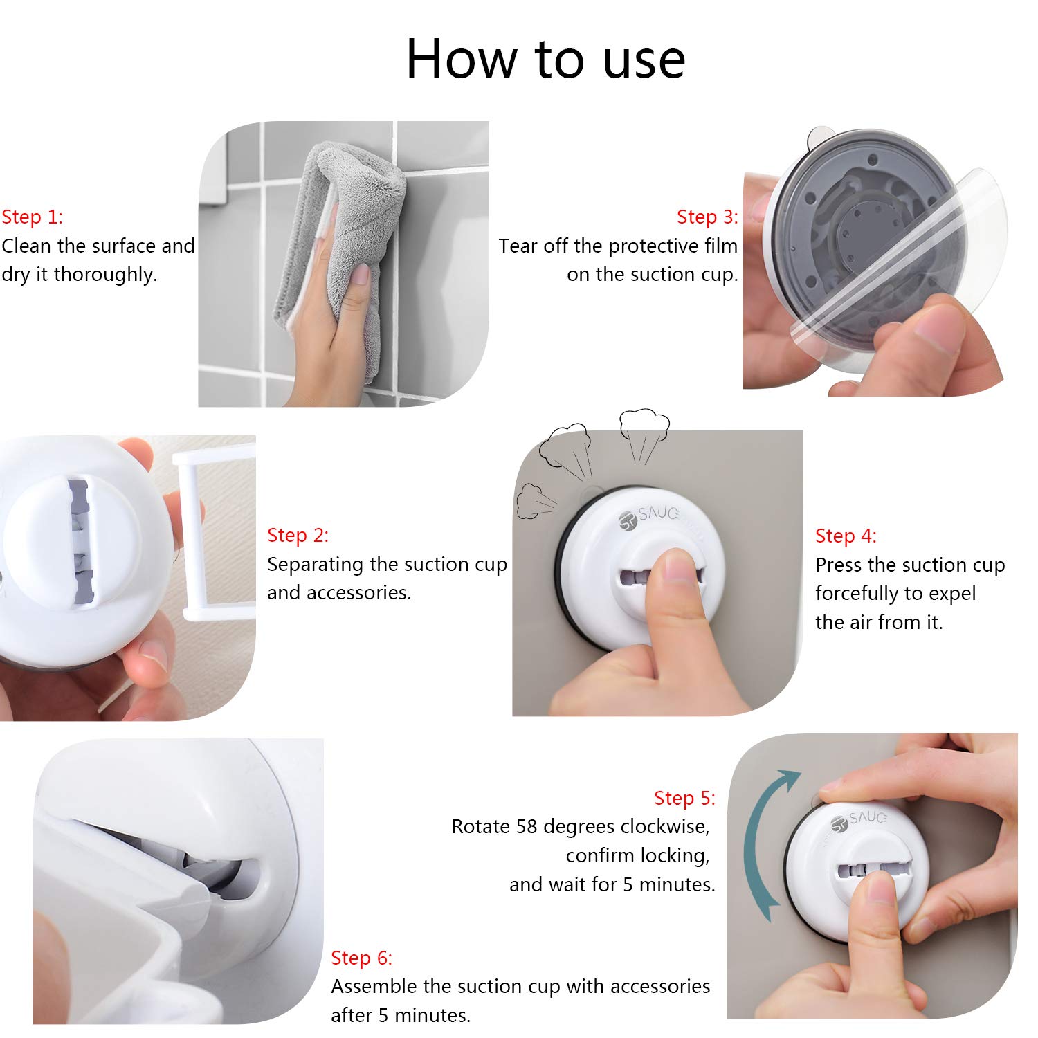 SPSAUCE Suction Cup Hanger, Heavy Duty Towel Rack Bar Toilet Paper Holder Powerful Bathroom Organizer with Suction Cup for Kitchen & Bathroom