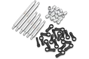COOWOO High Clearance Chassis Straight Links Linkage Set Stainless Steel Upgrade Parts for 1/18 TRX-4M RC Crawler Car Set of 8