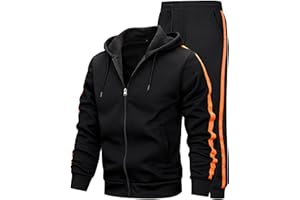 MACHLAB Men's Running Tracksuit Athletic Sports Casual Workout Full Zip Sweatsuit