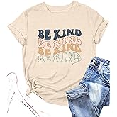 Be Kind Shirt Women Funny Inspirational Kindness Tshirts Teacher Graphic Tee Summer Casual Short Sleeve Tops