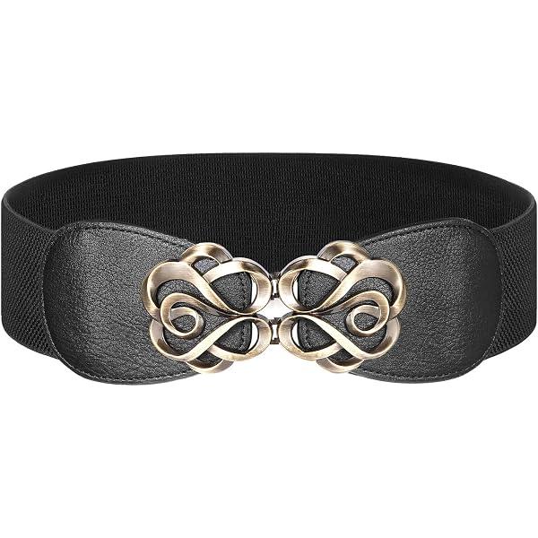 BlackButterfly Stretchy Vintage Wide Waspie Elastic Pearl 