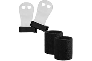 Hysgscwd 2 Pcs Gymnastics Grips Wristbands, Gymnastic Hand Grips, Wrist Support Sports Accessories, Soft Leather Dowel Grips,