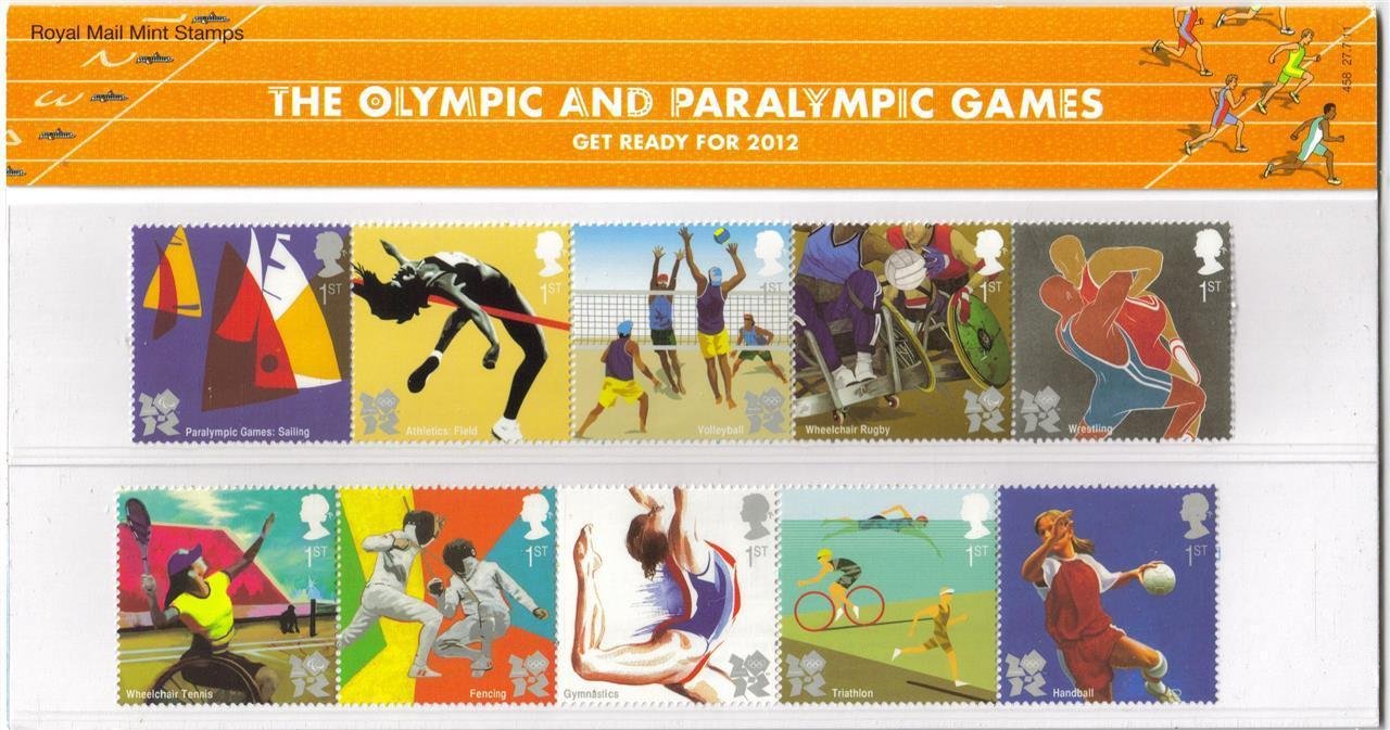 Royal Mail 2011 The Olympic and Paralympic Games Stamps in Presentation Pack PP433 (printed no. 458) Stamps