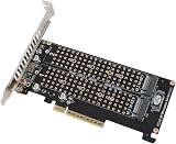 ASHATA Dual Bay PCIe to NVMe Expansion Card for M.2 SSDs - X8 M Key view 7