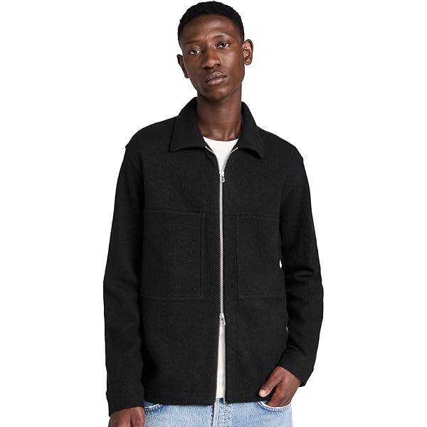 BIG GATHER PAPA JACKET グレー Men's Classic long-sleeve zip jacket with 