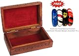 Store Indya Handcrafted Wooden Jewelry Box Floral Decorative Keepsake Chest view 6