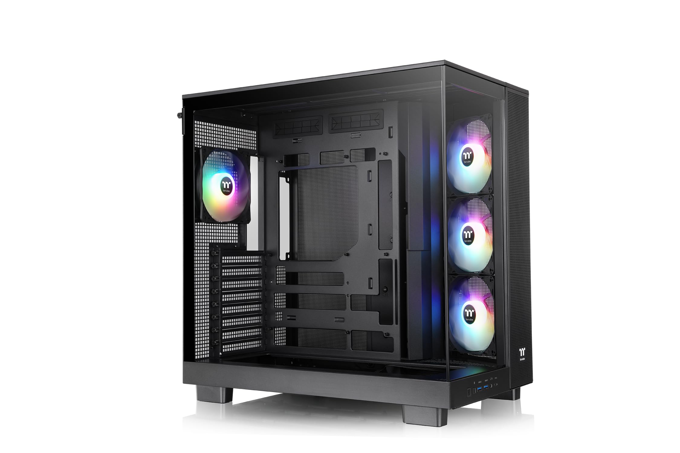 Thermaltake View 380 XL TG ARGB | Mid Tower PC‑Gehäuse | 4‑mm Tempered Glass | E‑ATX & XL‑Mainboard Support | USB‑C Front I/O | 360‑mm Radiator Support | High‑Airflow Design | Black