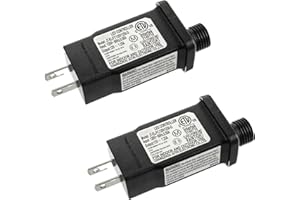 SIGANDG 12V 15W LED Transformer Replacement Class 2 Power LED Controller with 8 Modes Supply for Christmas String Light Inflatable Decorations IP44 Waterproof Low Voltage Transformer(2 Pcs)