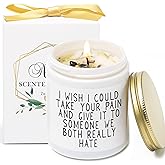 Get Well Soon Gifts for Women, Take Your Pain Scented Soy Candle, Feel Better, After Surgery Recovery Gifts for Women, Her, Friends, Vanilla&Lavender Scented Candles with Crystal